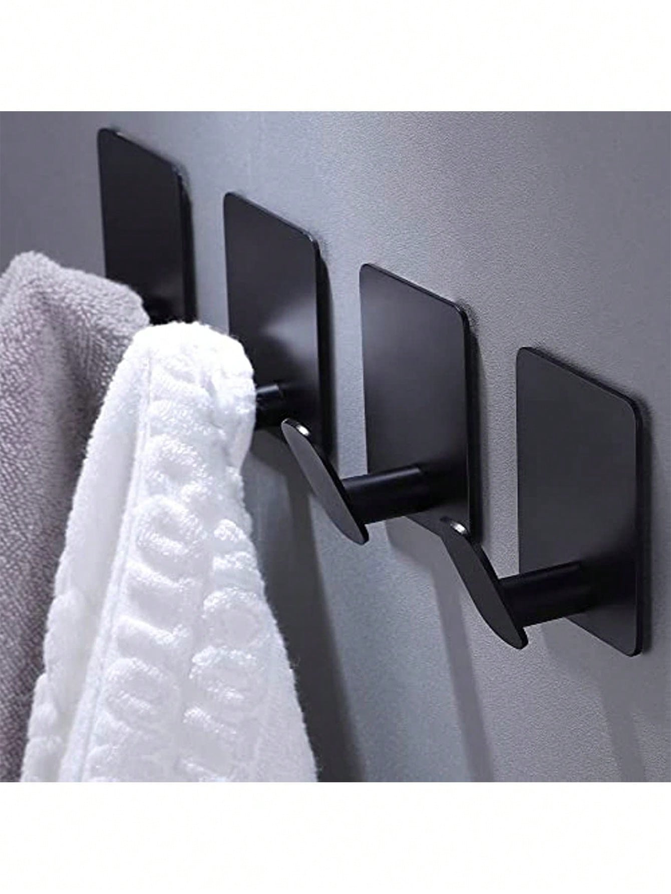 Home Bathroom Decor - 2pcs Adhesive Towel Hooks/Bathroom Wall Hooks