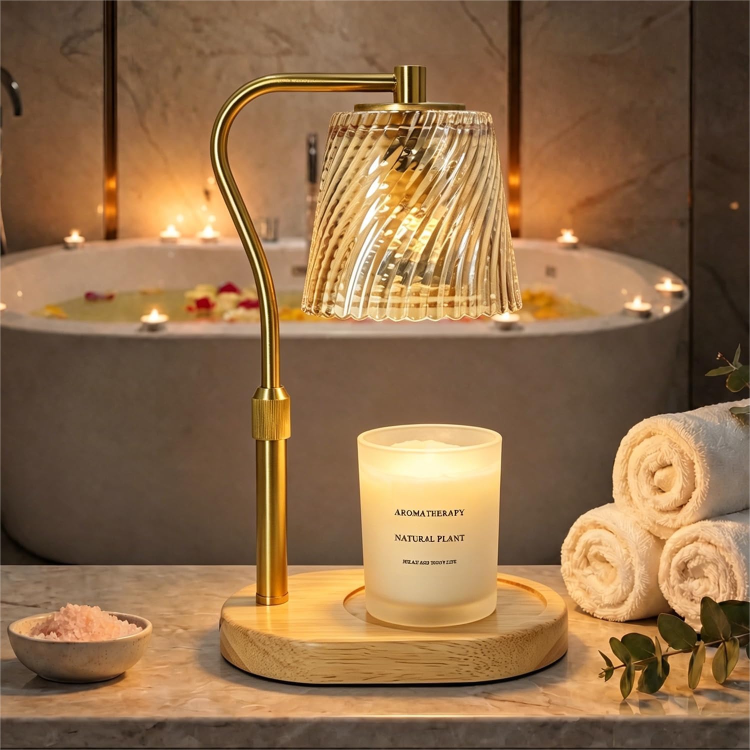 Home Bathroom Decor - Candle Warmer Lamp For Spa Bathroom