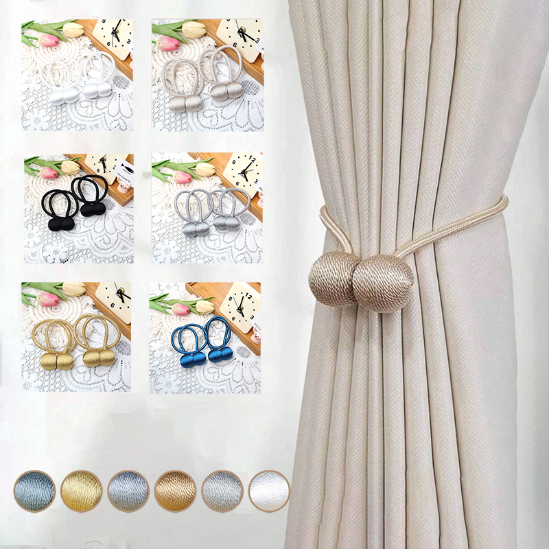 Zara Home Bathroom Accessories - 2pcs/pair Magnetic Curtain Tiebacks Earphone Design