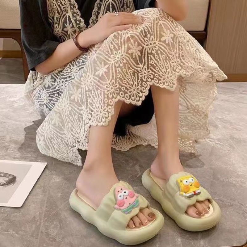 Home One Bathroom Accessories - Cute SpongeBo Thick Bottom Slippers 2026