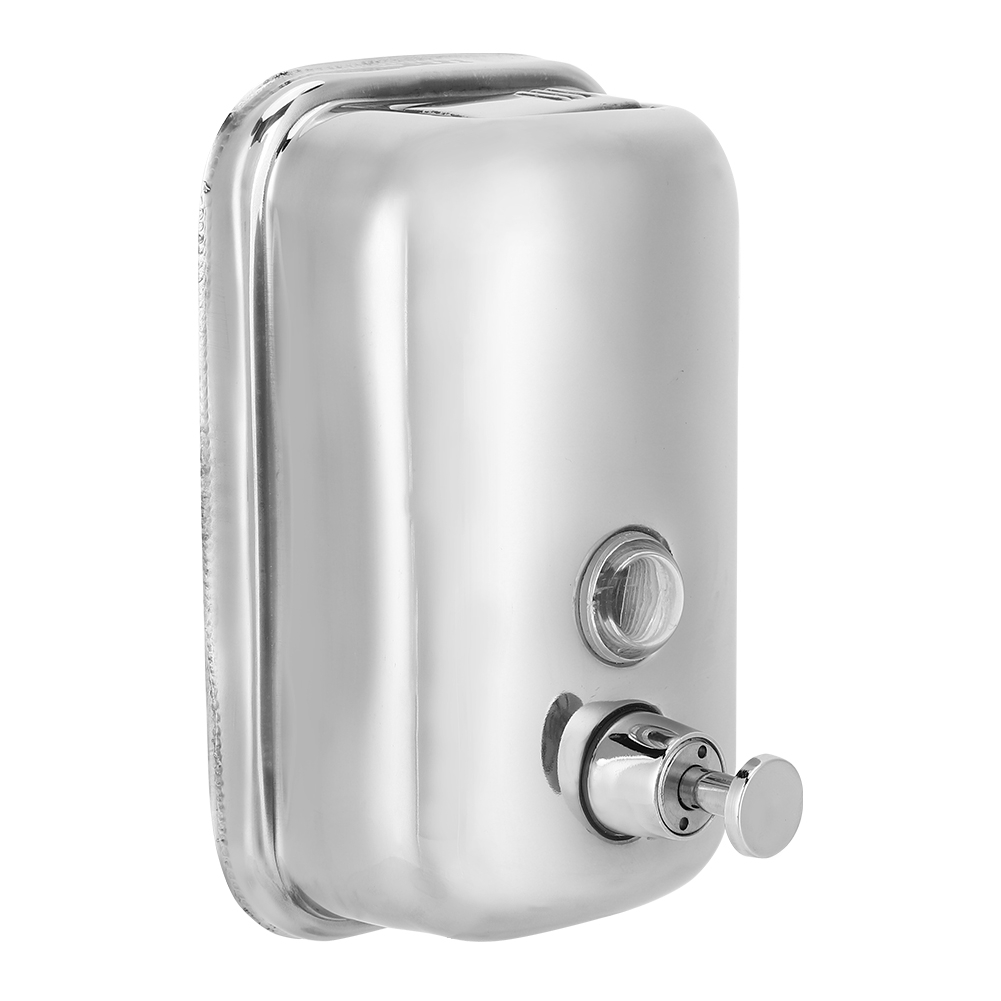 Home Bathroom Wall Soap Dispenser - 500ml Stainless Steel Wall Mounted Soap