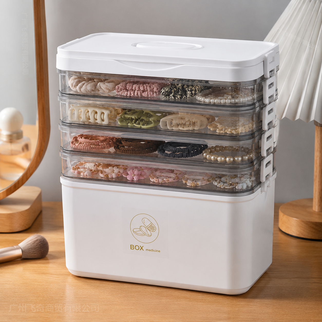 Bathroom Home Improvement - YX Large-Capacity Multi-Tier Stackable Storage Box
