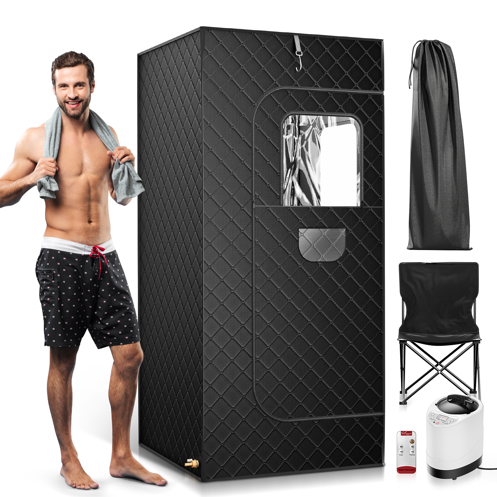 Home Bathroom Sauna - Full Body Home Steam Sauna Set