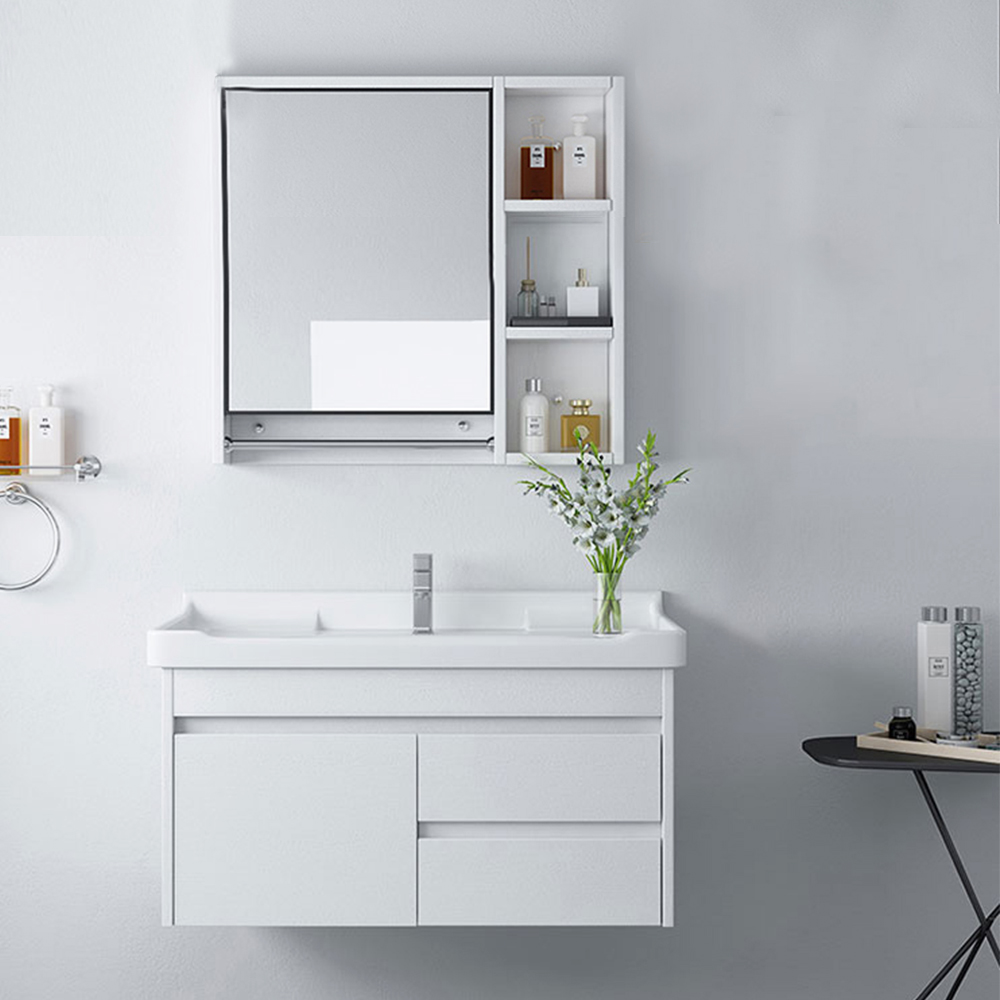 30 Inch Solid Wood White Lacqu - Home Bathroom Wash Basin ulasan dan harga