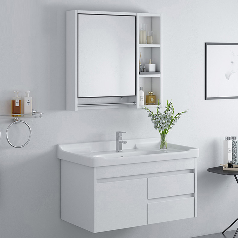 30 Inch Solid Wood White Lacqu - Home Bathroom Wash Basin ulasan dan harga
