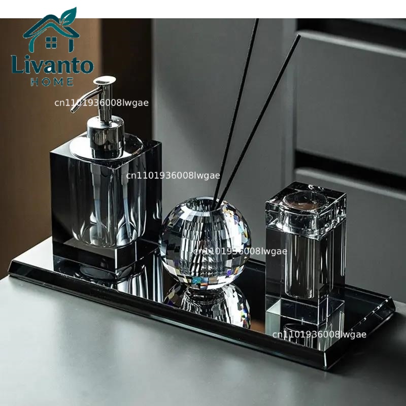 Crystal Glass Bathroom Accesso - Glass Soap Dish ulasan dan harga