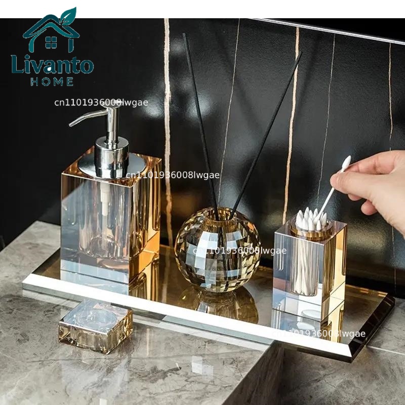 Crystal Glass Bathroom Accesso - Glass Soap Dish ulasan dan harga