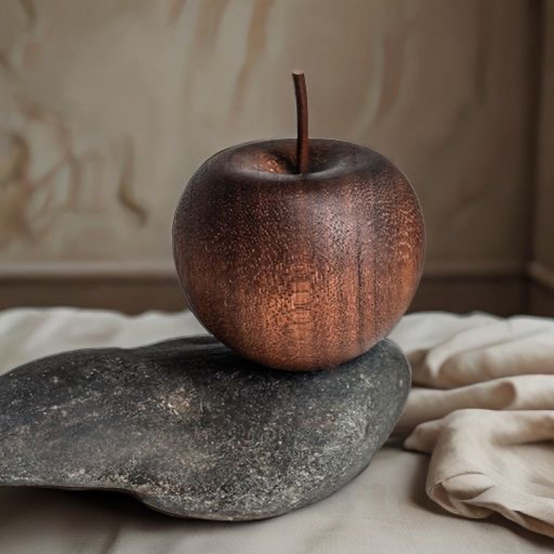 1PCS Of Wooden Apple Shaped Es - Home Bathroom Decor ulasan dan harga
