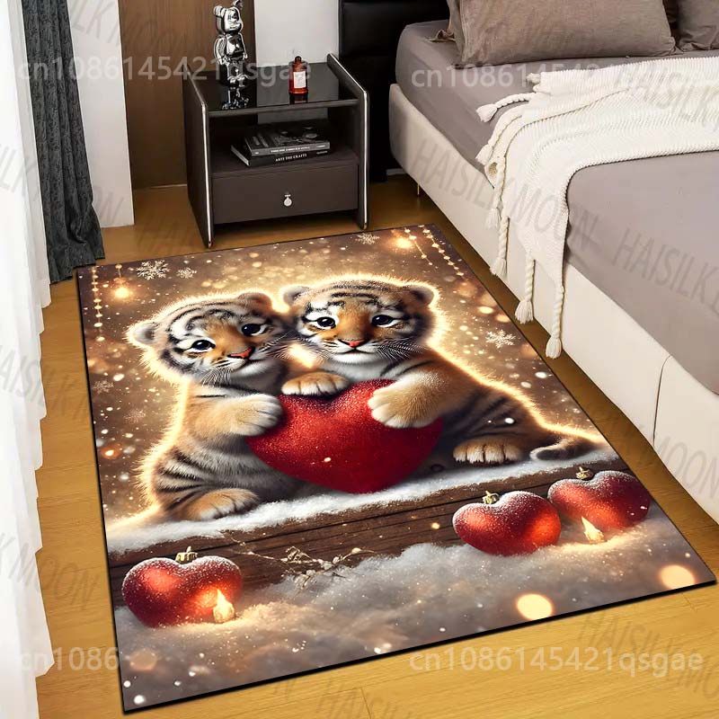 Two Cute Little Tigers Carpet  - Home Bathroom With Two Toilets ulasan dan harga