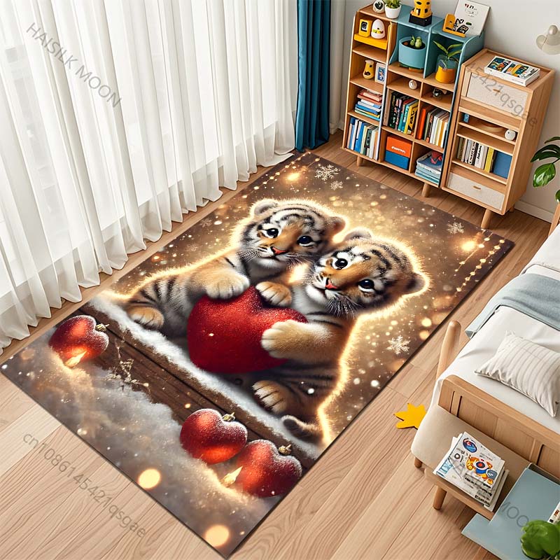 Two Cute Little Tigers Carpet  - Home Bathroom With Two Toilets ulasan dan harga