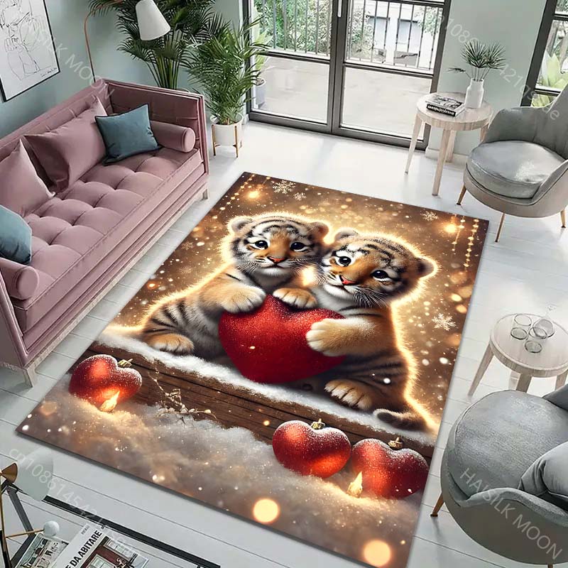 Two Cute Little Tigers Carpet  - Home Bathroom With Two Toilets ulasan dan harga