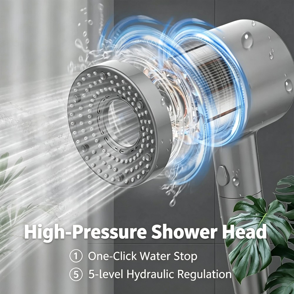 5 adjustable modes of high-pre - Home One Bathroom Accessories ulasan dan harga