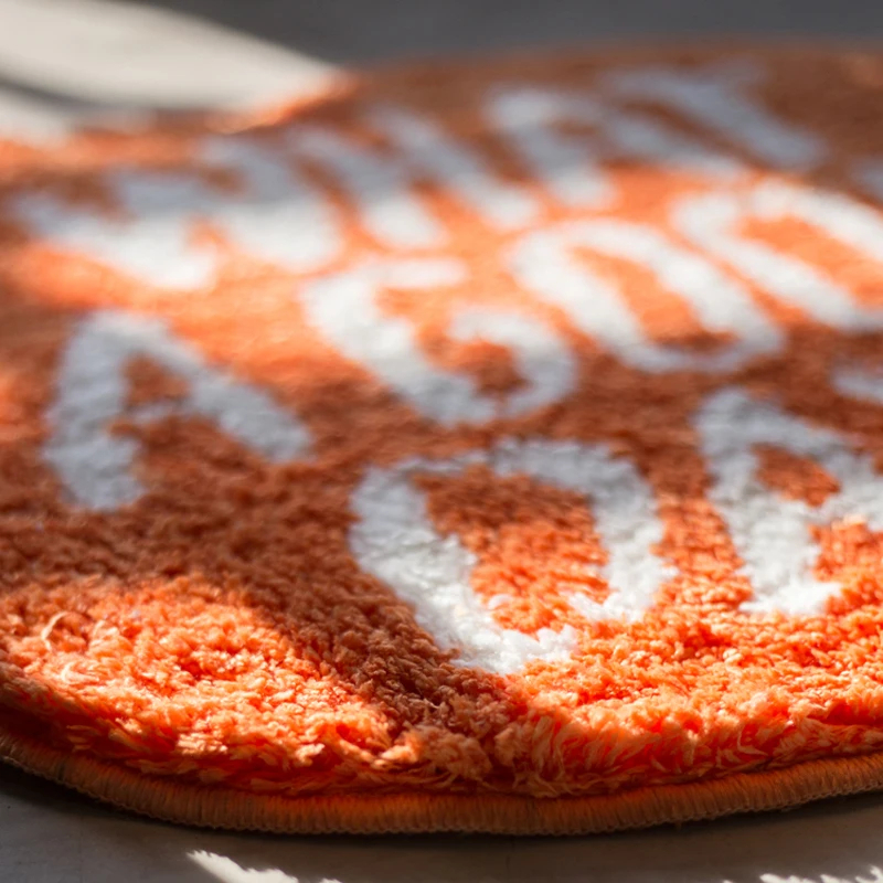 Orange Flocking Floor Rug What - Home Goods Bathroom Rugs ulasan dan harga