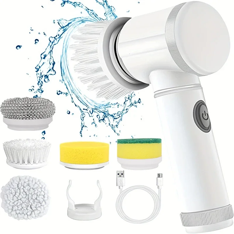 5 in1 Electric Spin Scrubber,  - Home Bathroom Products ulasan dan harga