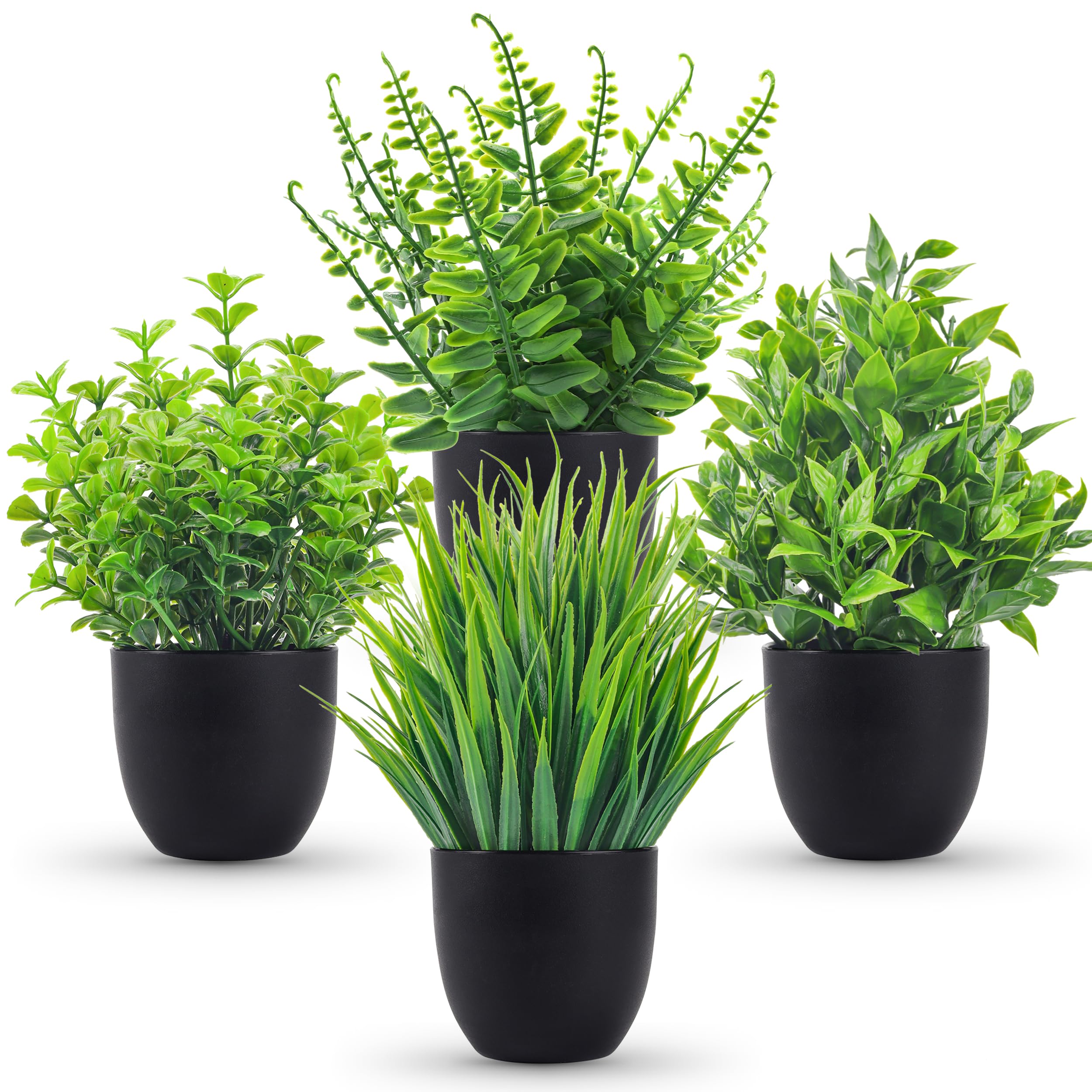 4 Packs Fake Plants Artificial - Bathroom Home Improvement ulasan dan harga