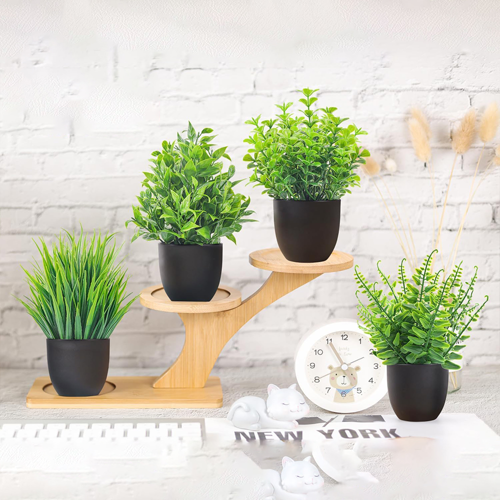 4 Packs Fake Plants Artificial - Bathroom Home Improvement ulasan dan harga