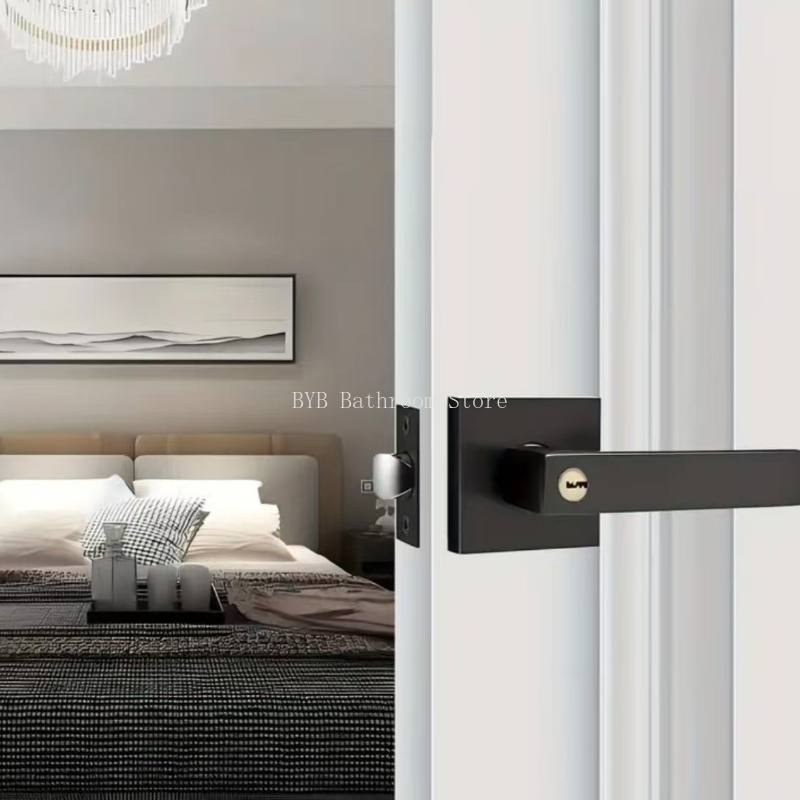 Black Door Handle Door Handle  - Home Bathroom Lock ulasan dan harga