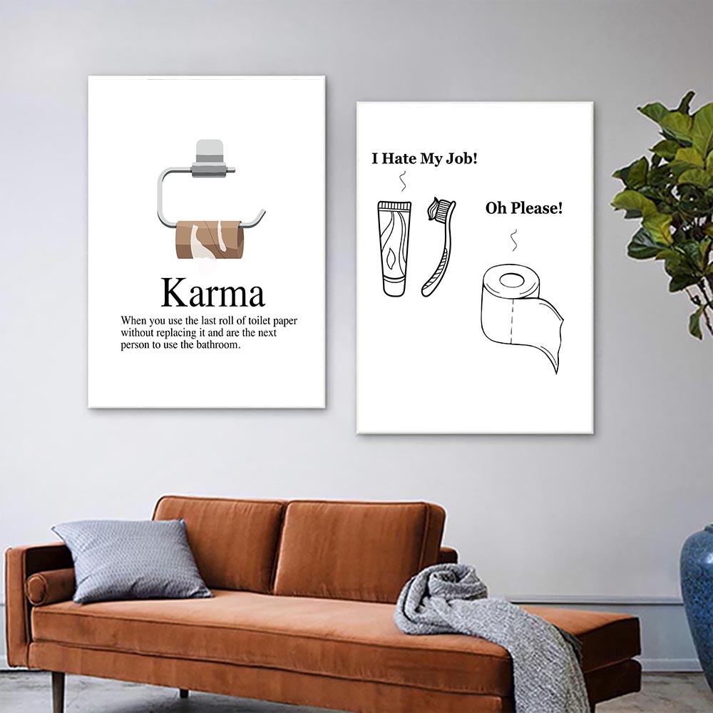 Karma Definition Poster Print  - Home Bathroom Pictures ulasan dan harga
