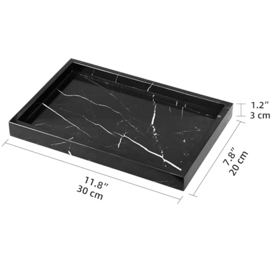 Marble Bathroom Vanity Tray, N - Home Bathroom Decor ulasan dan harga