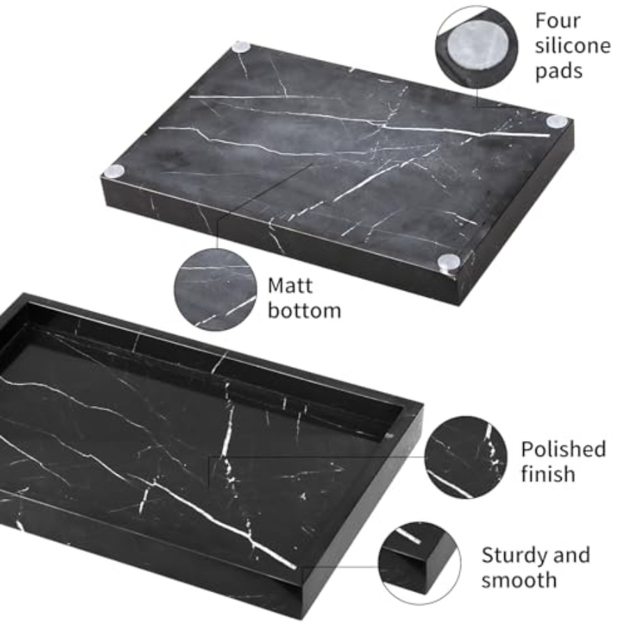 Marble Bathroom Vanity Tray, N - Home Bathroom Decor ulasan dan harga