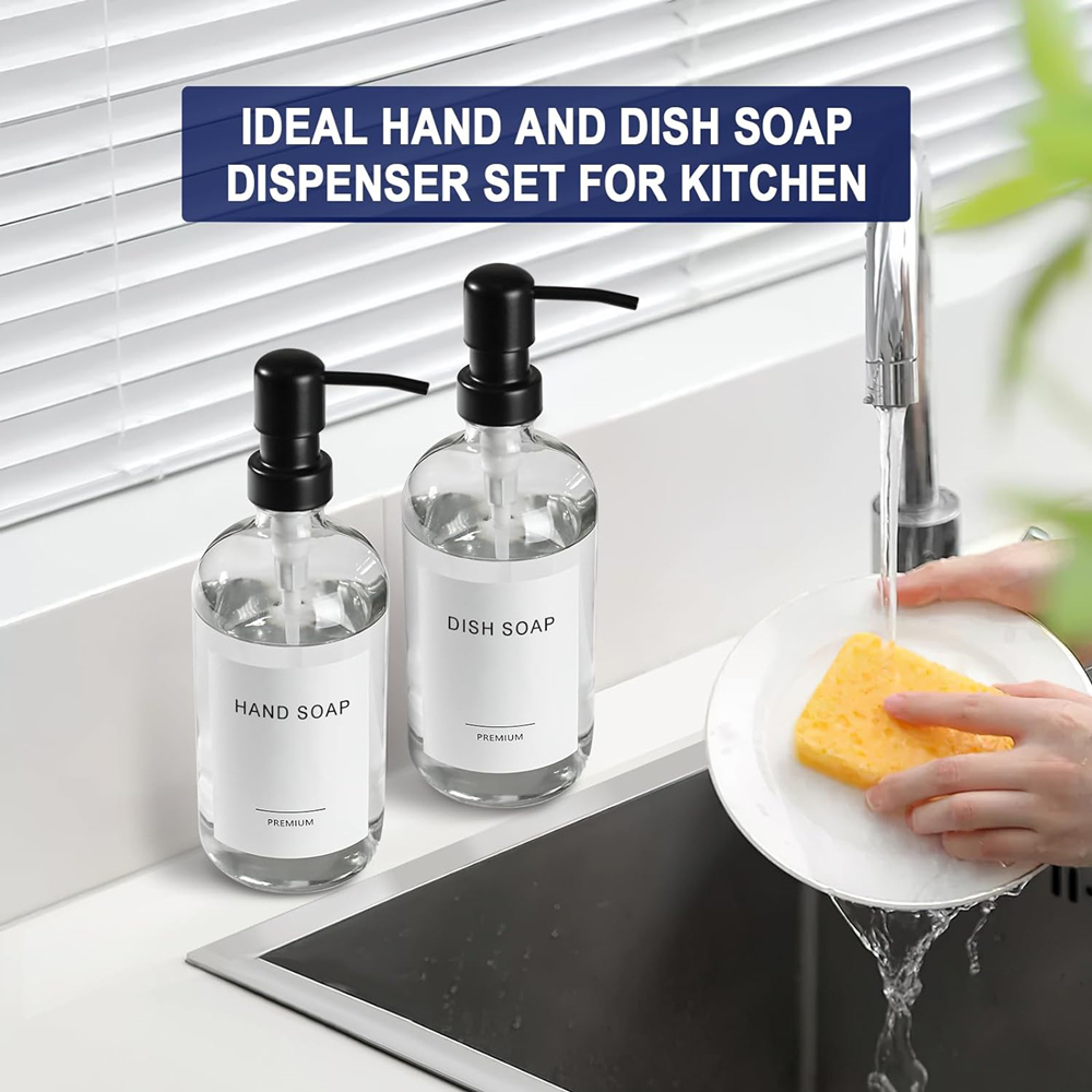 Clear Glass Soap Dispenser, Ba - Glass Soap Dish ulasan dan harga