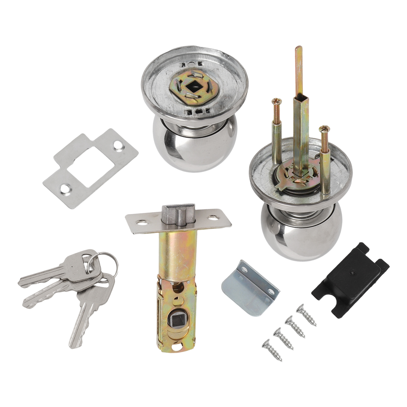 Door Set Knob Handle Lock With - Home Bathroom Lock ulasan dan harga