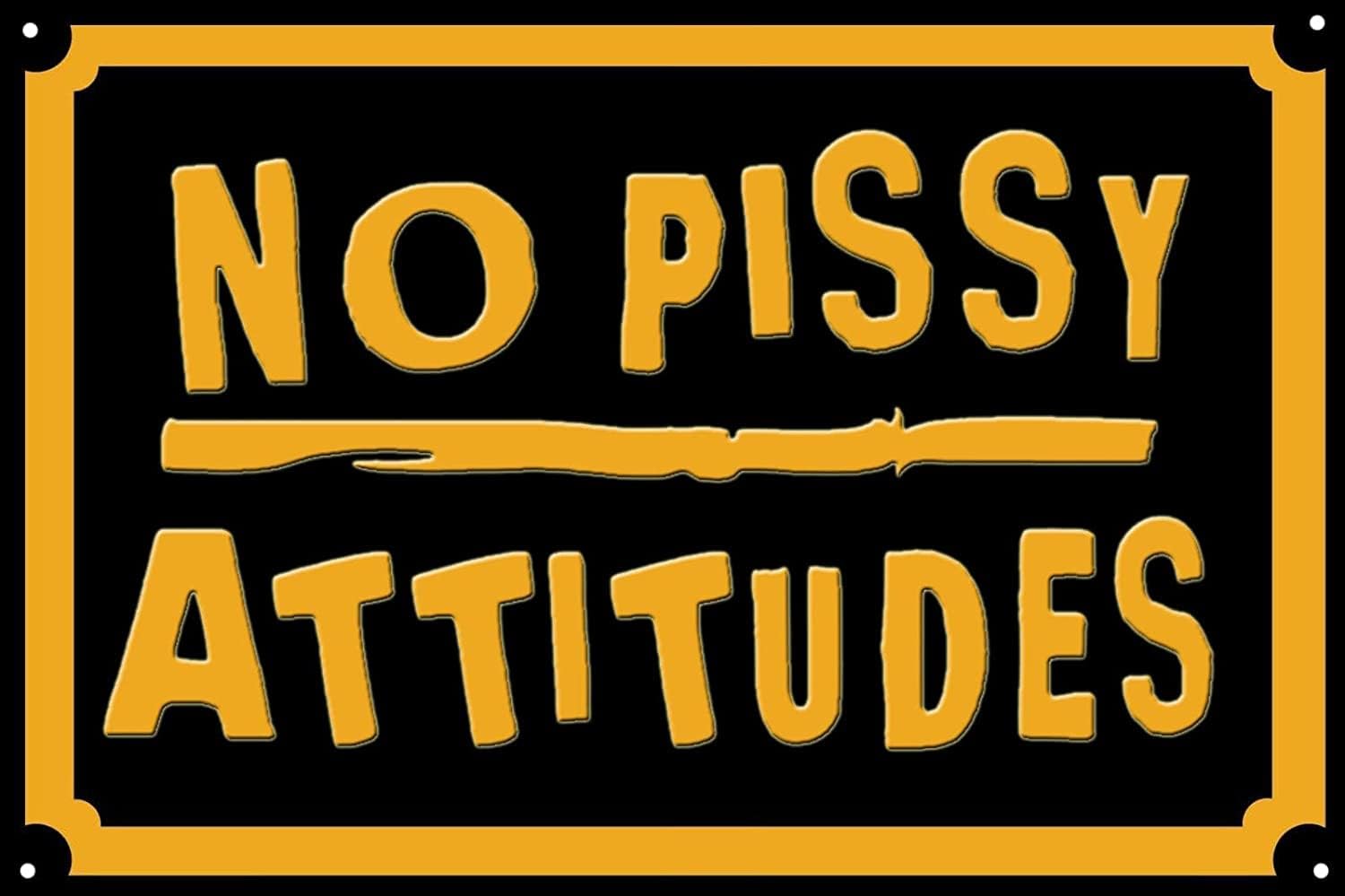 No Pissy Attitude Metal Tin Si - Home Bathroom Wall Art ulasan dan harga