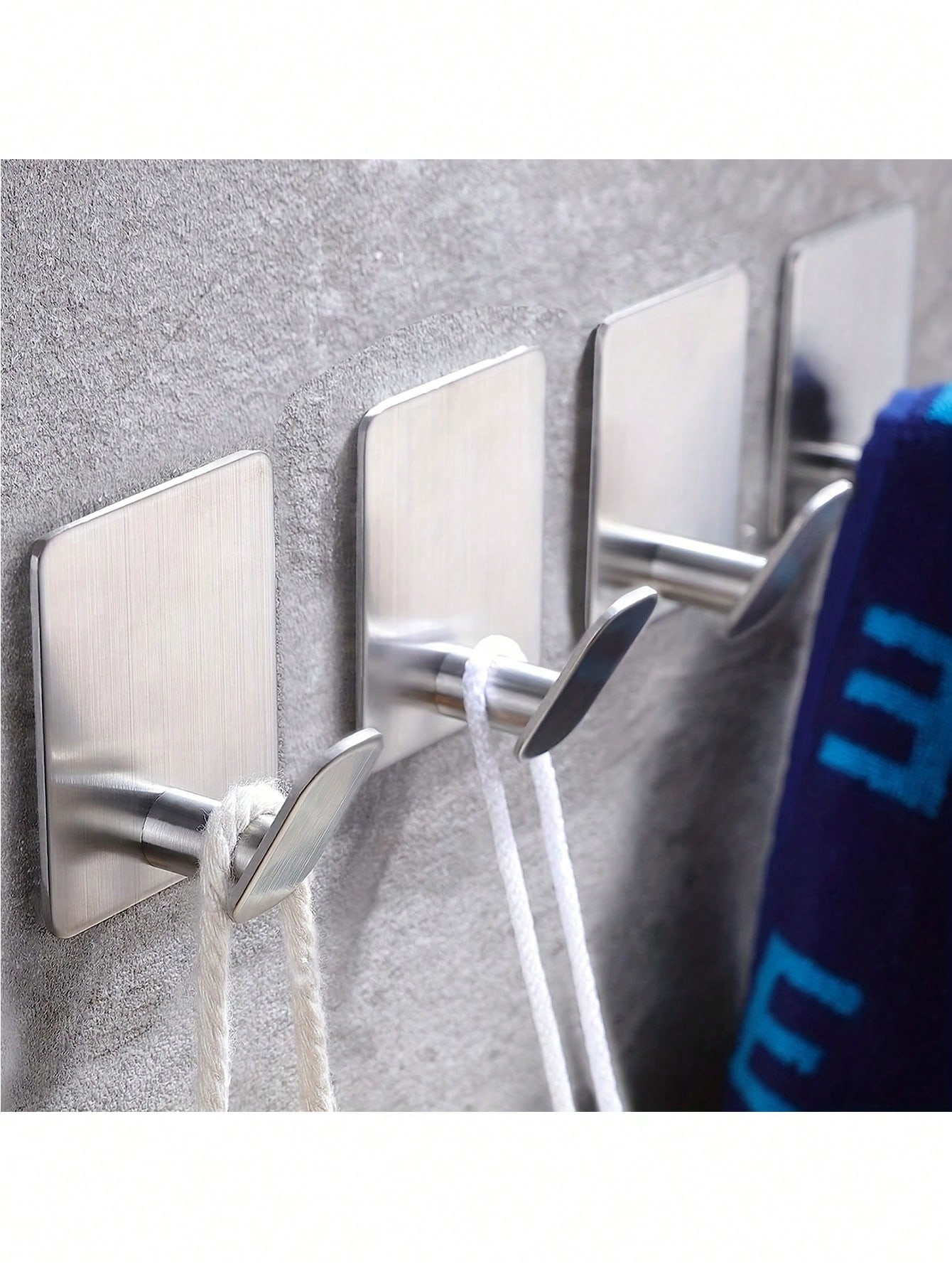 2pcs Adhesive Towel Hooks/Bath - Home Bathroom Decor ulasan dan harga