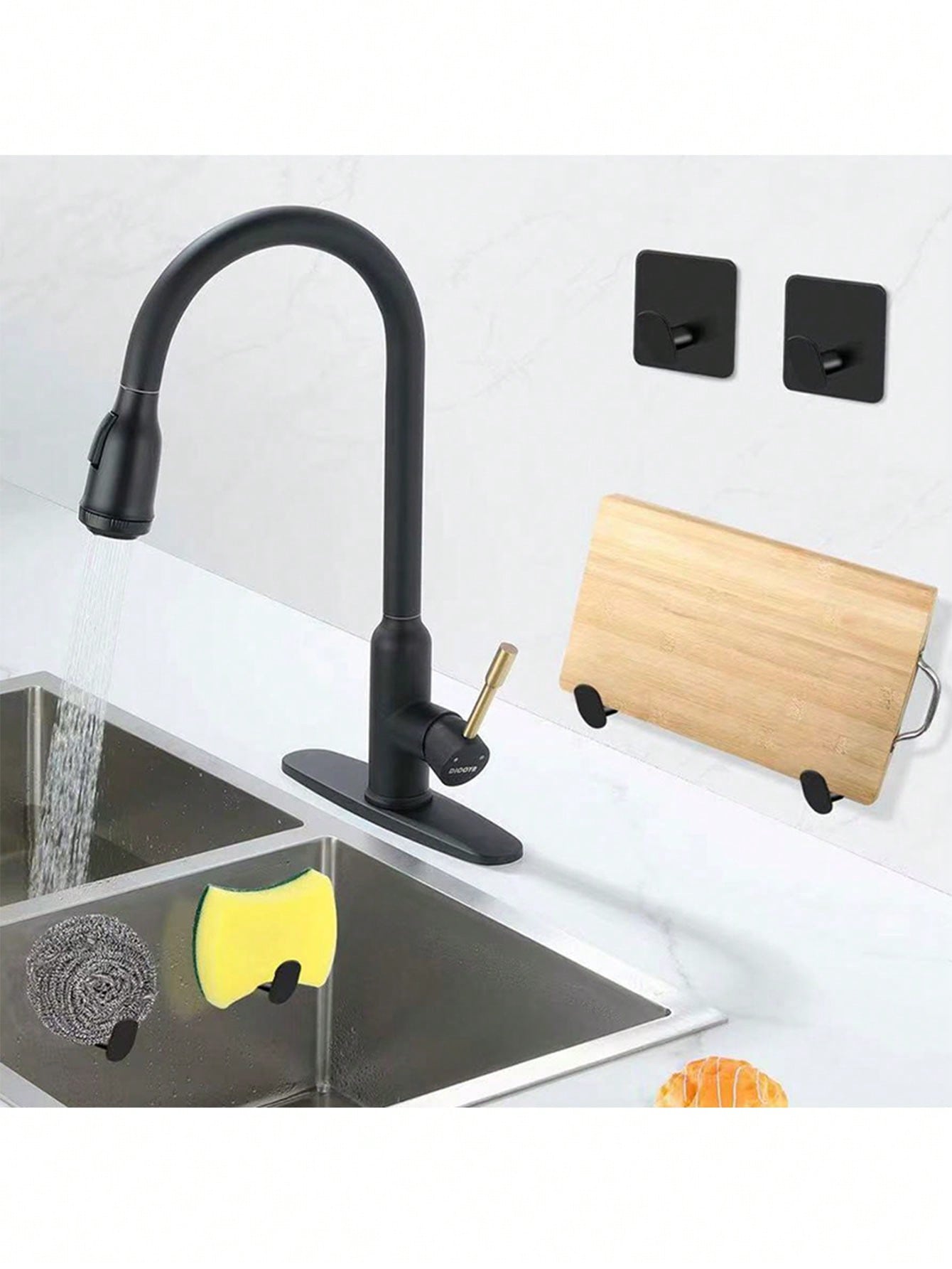 2pcs Adhesive Towel Hooks/Bath - Home Bathroom Decor ulasan dan harga