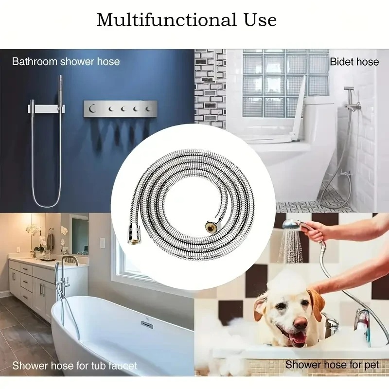 1pcs 2M Stainless Steel Hose E - Home Bathroom Equipment ulasan dan harga