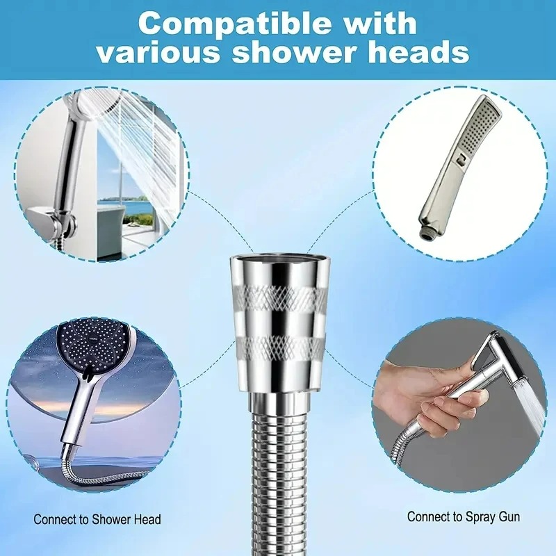 1pcs 2M Stainless Steel Hose E - Home Bathroom Equipment ulasan dan harga