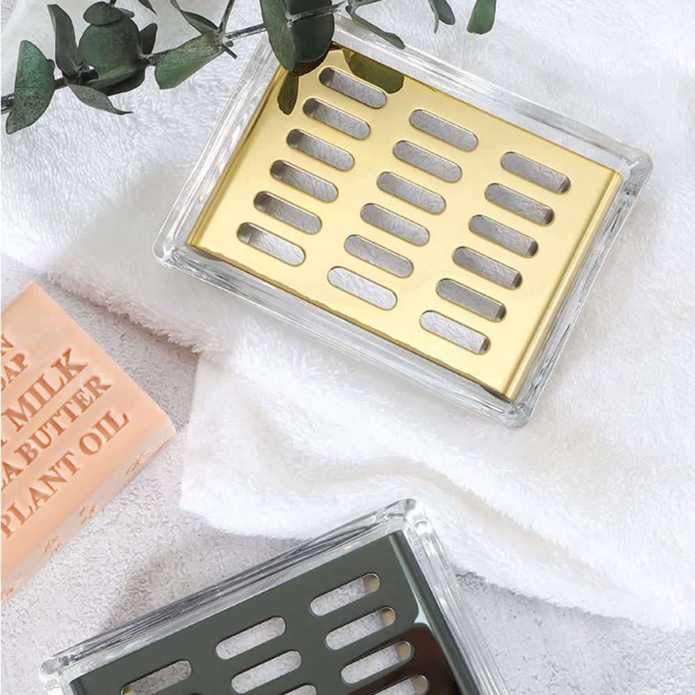 High-end Stainless Steel Glass - Glass Soap Dish ulasan dan harga