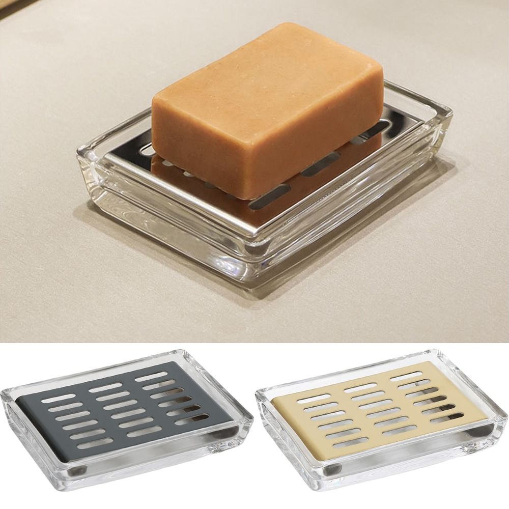 High-end Stainless Steel Glass - Glass Soap Dish ulasan dan harga