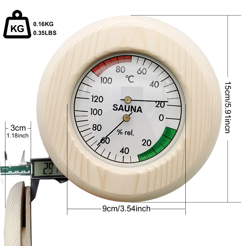 Wall Hung Thermo-Hygrometer Sa - Home Bathroom Sauna ulasan dan harga