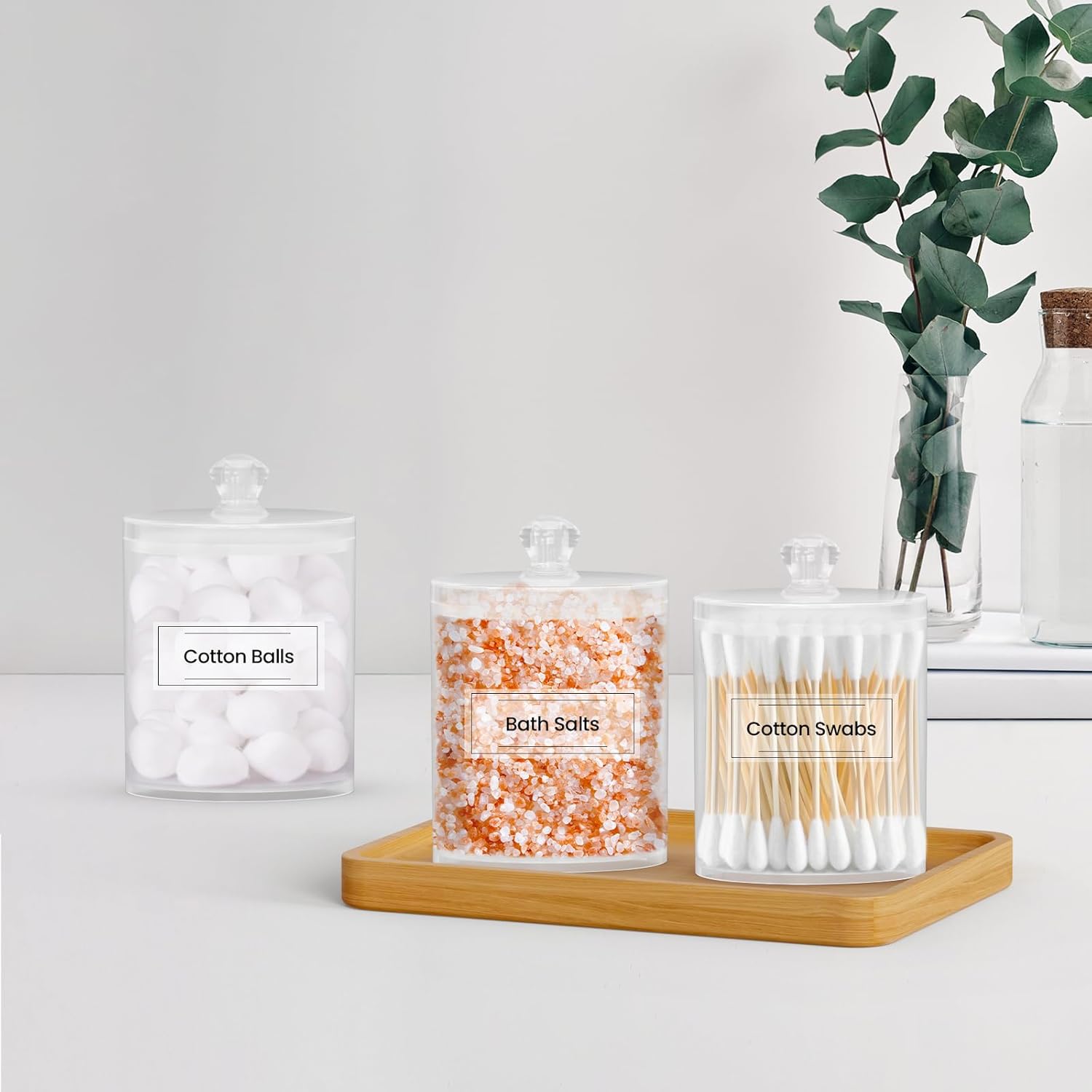 Acrylic Qtip Holder 6 Pack wit - Home Bathroom Products ulasan dan harga