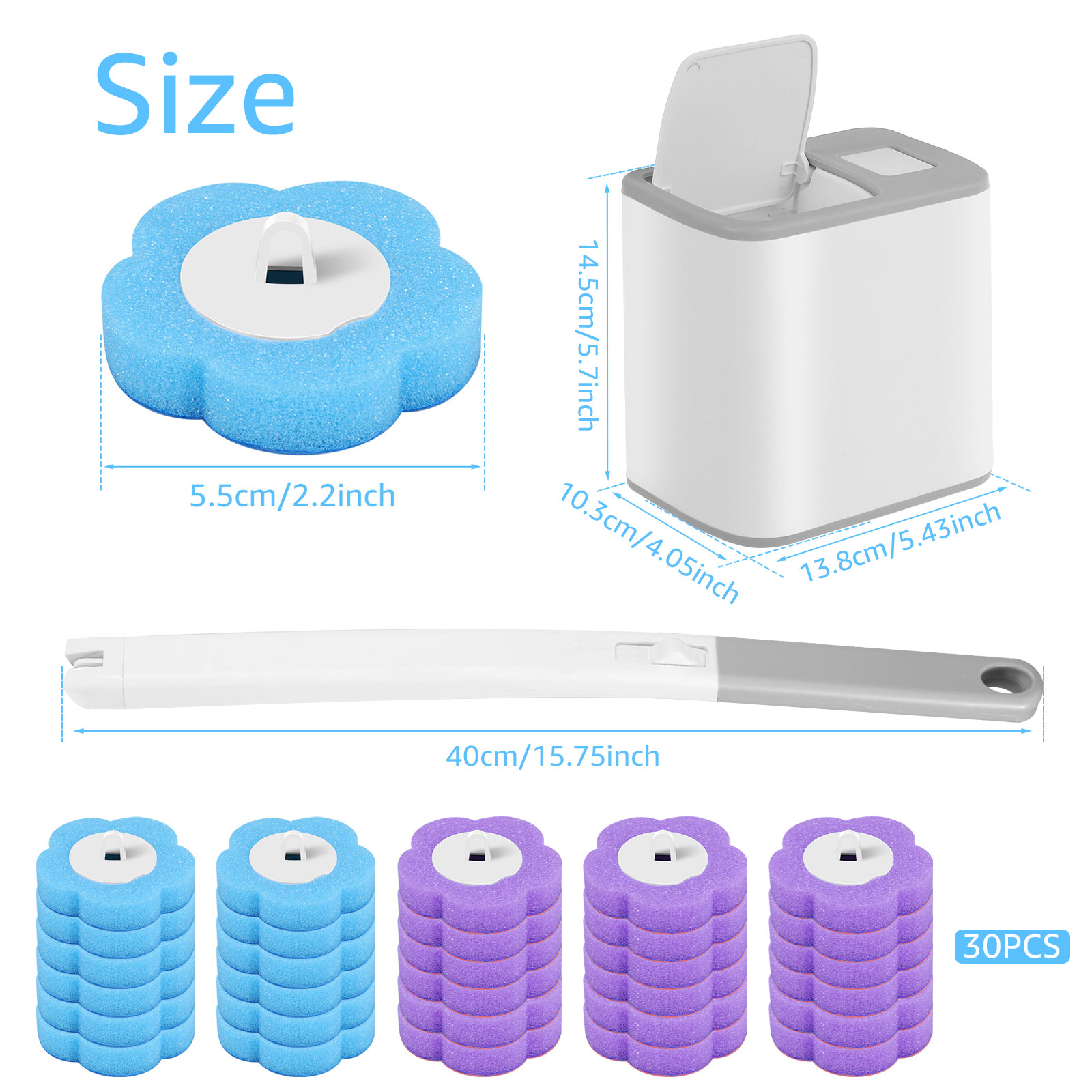 Toilet Brush and Holder Set wi - Home Bathroom Products ulasan dan harga