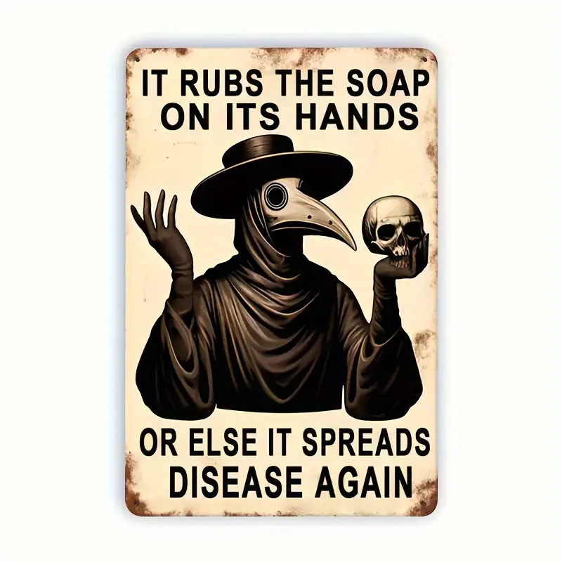 Vintage Hand Washing Reminder, - Home Bathroom Wall Art ulasan dan harga