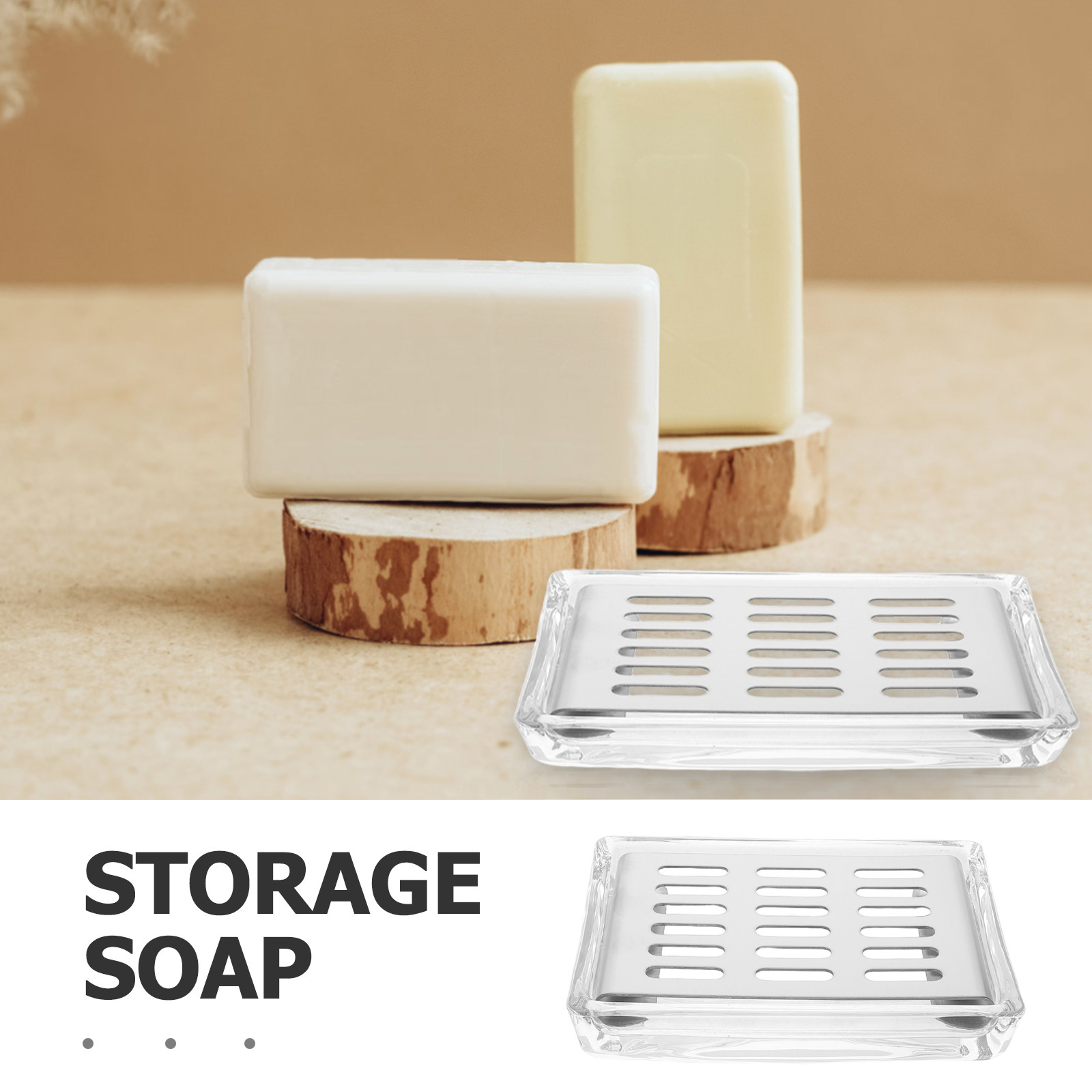 Self-Draining Glass Soap Dish  - Glass Soap Dish ulasan dan harga