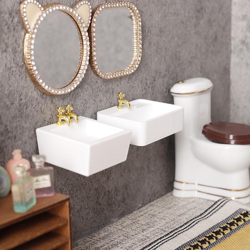 1/12 Home Accessories Dollhous - Home Bathroom Wash Basin ulasan dan harga