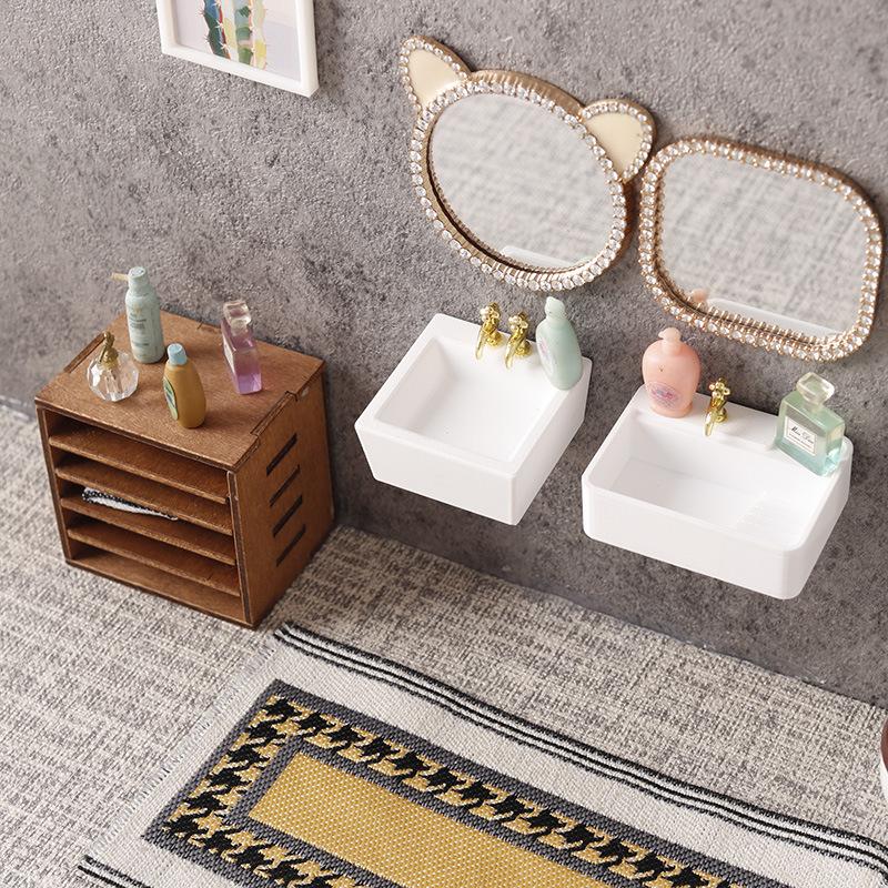 1/12 Home Accessories Dollhous - Home Bathroom Wash Basin ulasan dan harga