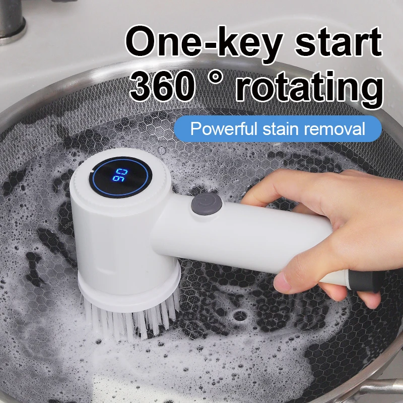 Electric Spin Scrubber, 6 Repl - Home Bathroom Products ulasan dan harga