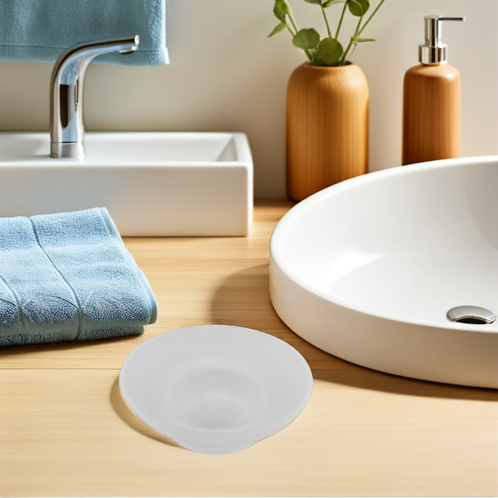 Frosted Transparent Glass Soap - Glass Soap Dish ulasan dan harga