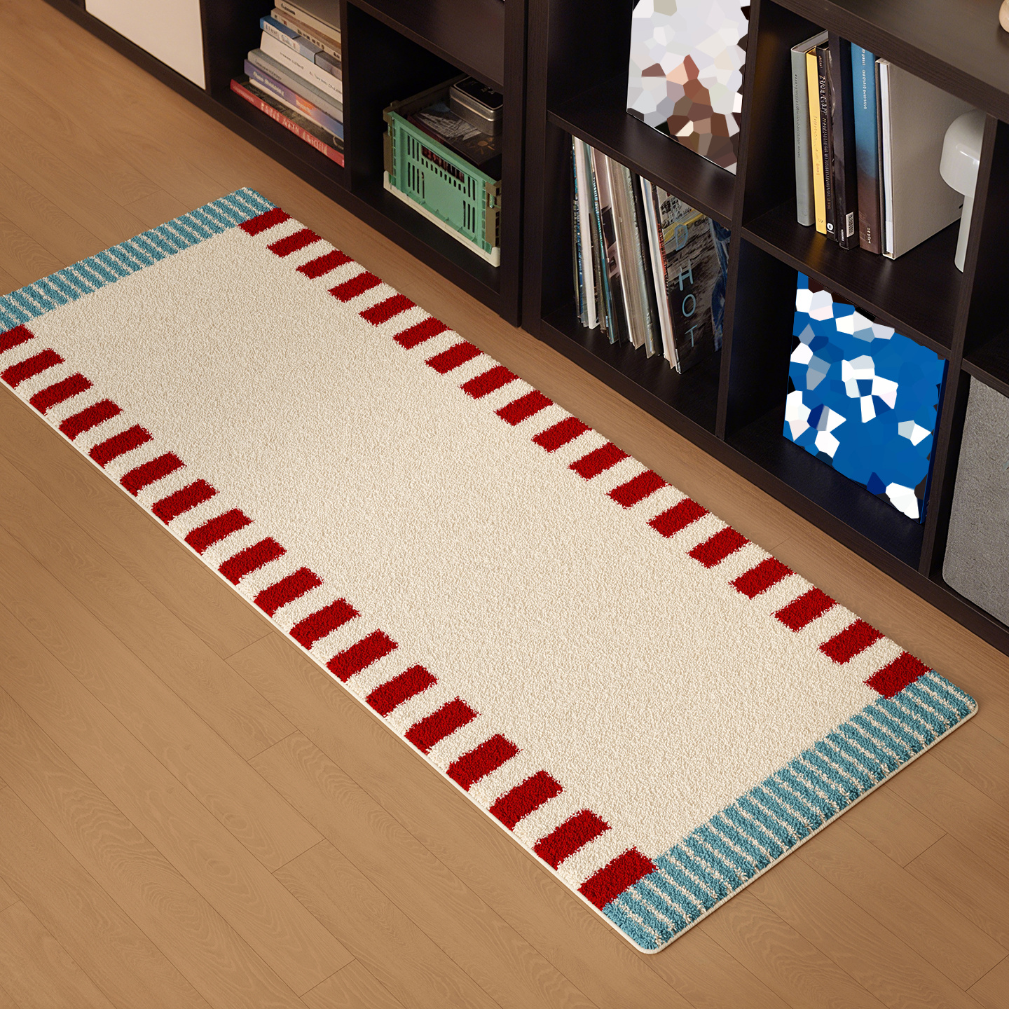 VIKAMA Cute Red Blue Carpet So - Home Goods Bathroom Rugs ulasan dan harga