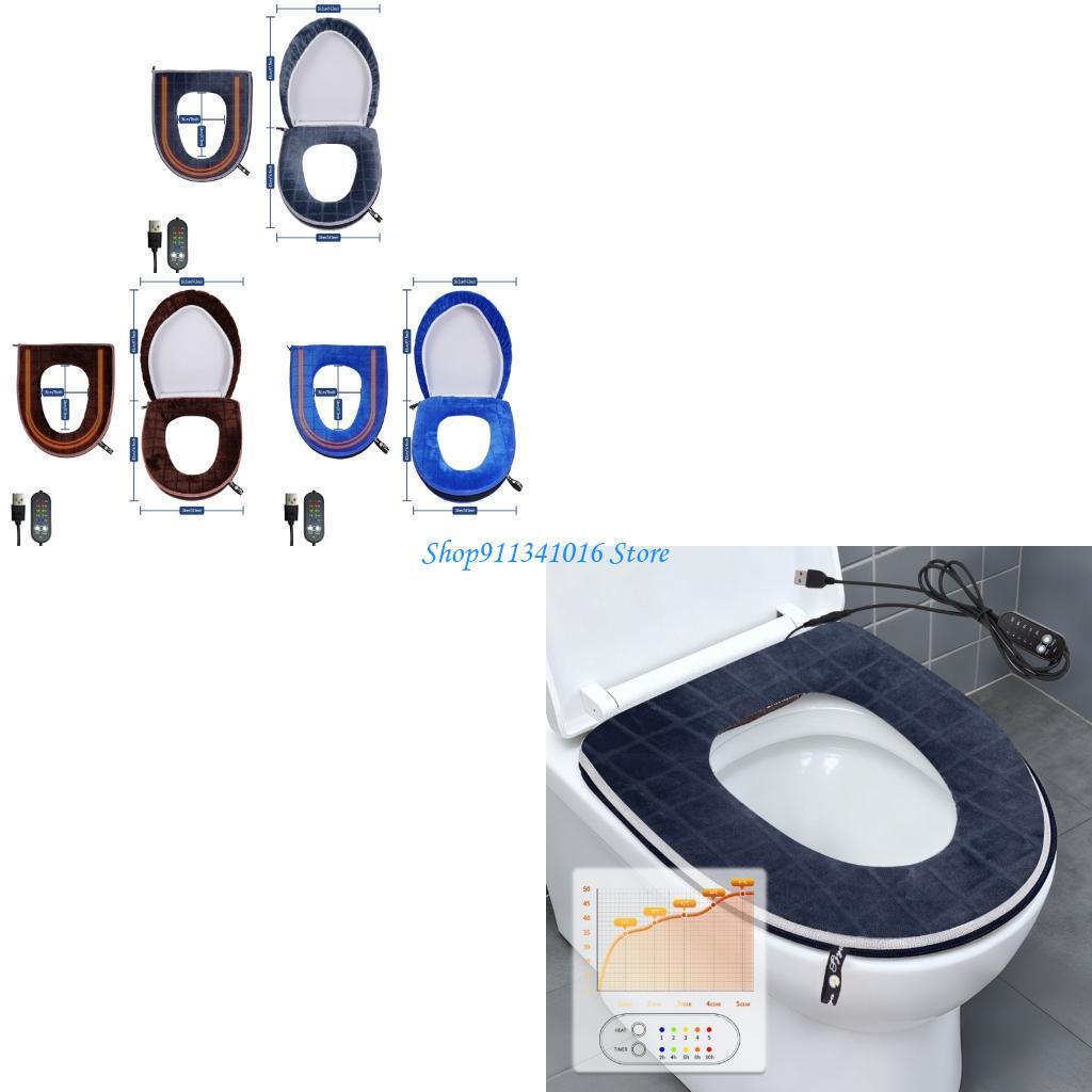 USB Heated Toilet Cover Soft F - Home Bathroom With Two Toilets ulasan dan harga