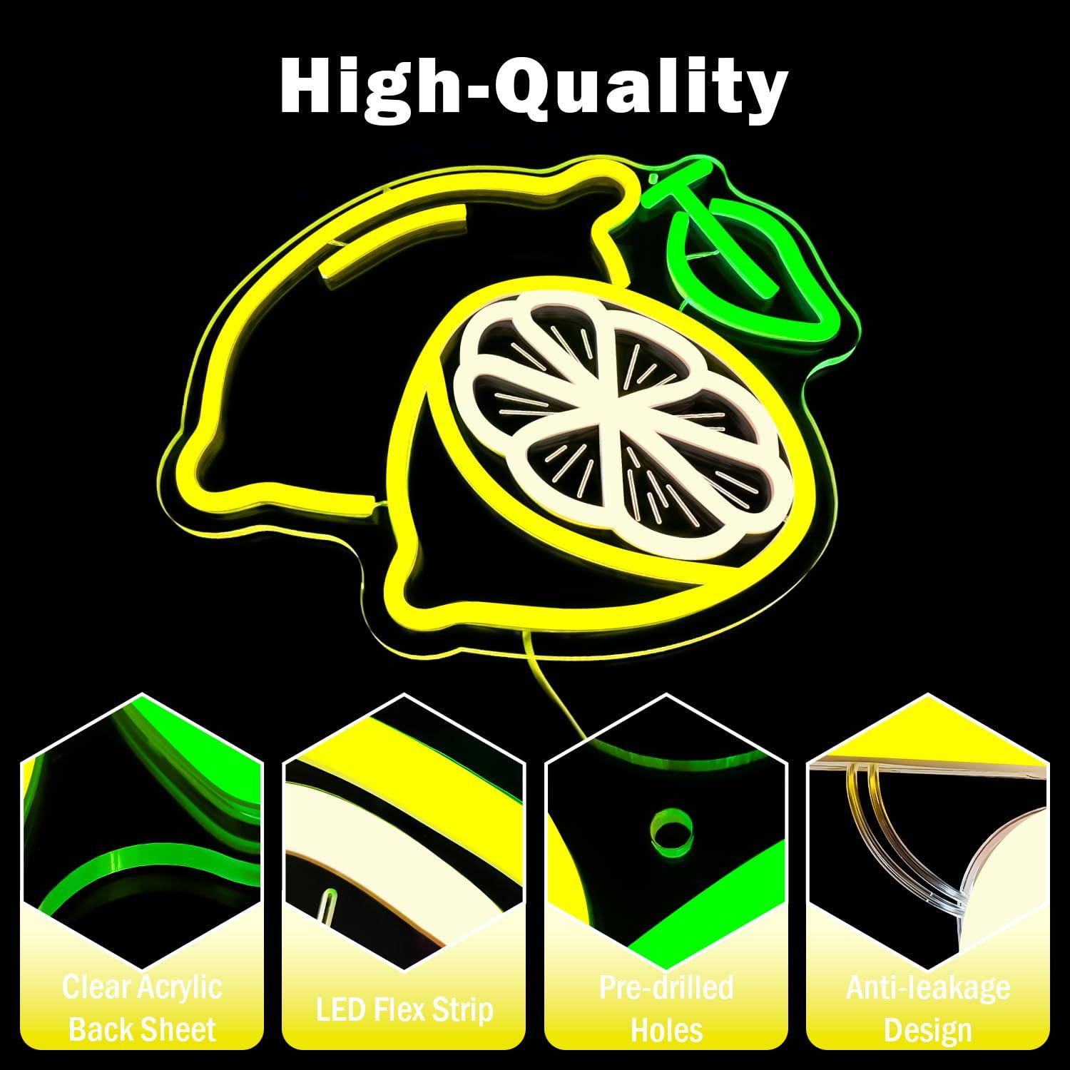 Lemon Neon Sign Dimmable LED L - Home Bathroom Decor ulasan dan harga