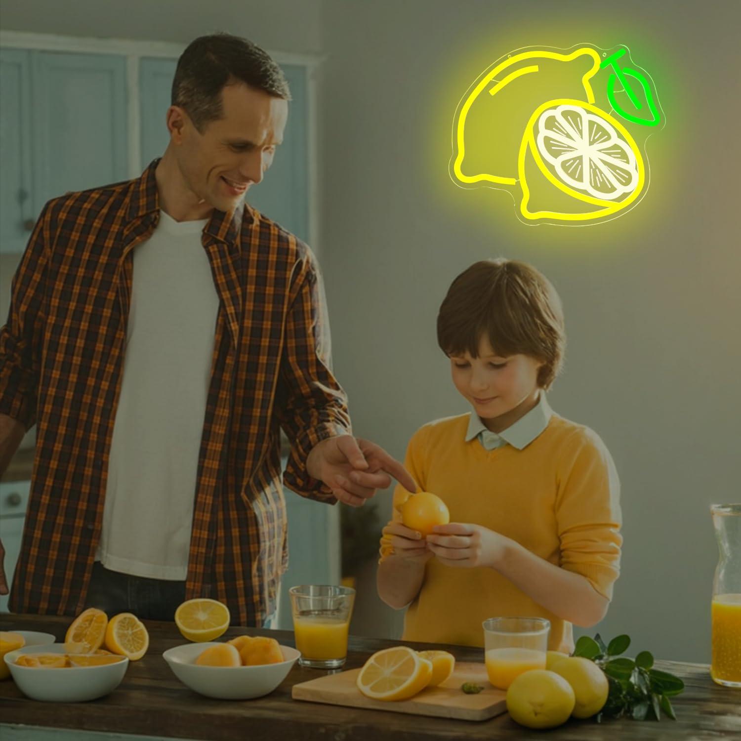 Lemon Neon Sign Dimmable LED L - Home Bathroom Decor ulasan dan harga