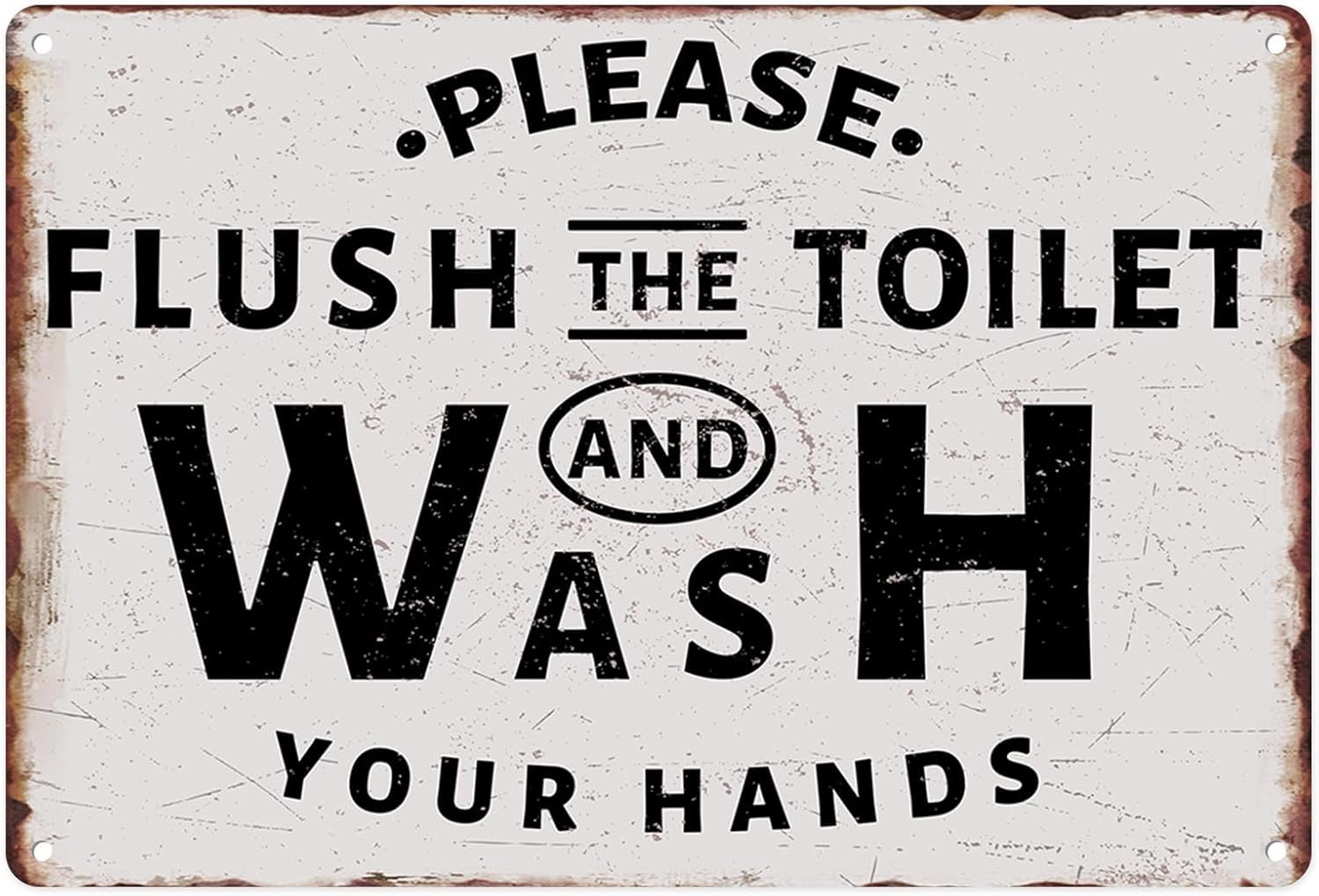 1n,Sanwarm Metal Sign , Please - Home Bathroom Wall Art ulasan dan harga