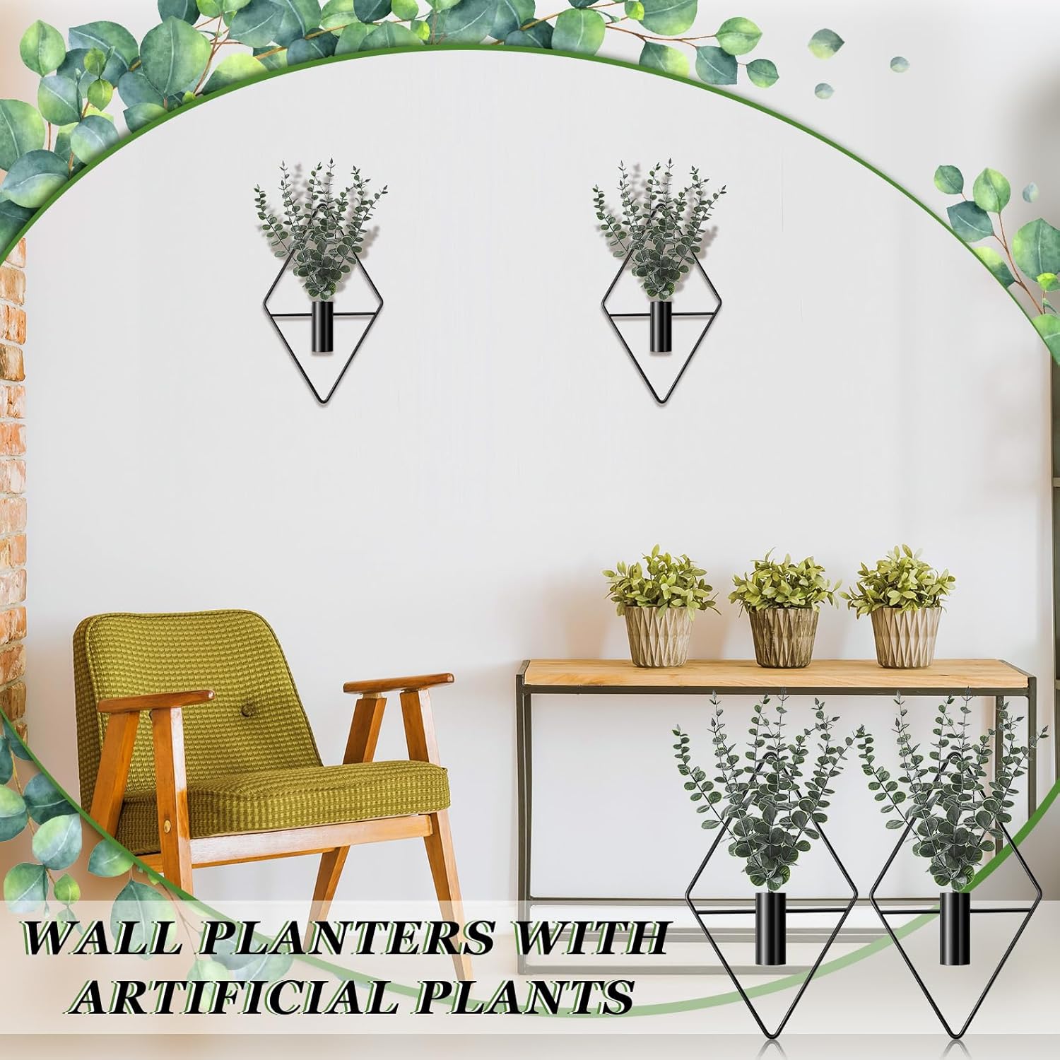 4 Pcs Geometric Hanging Plante - Home Bathroom Products ulasan dan harga