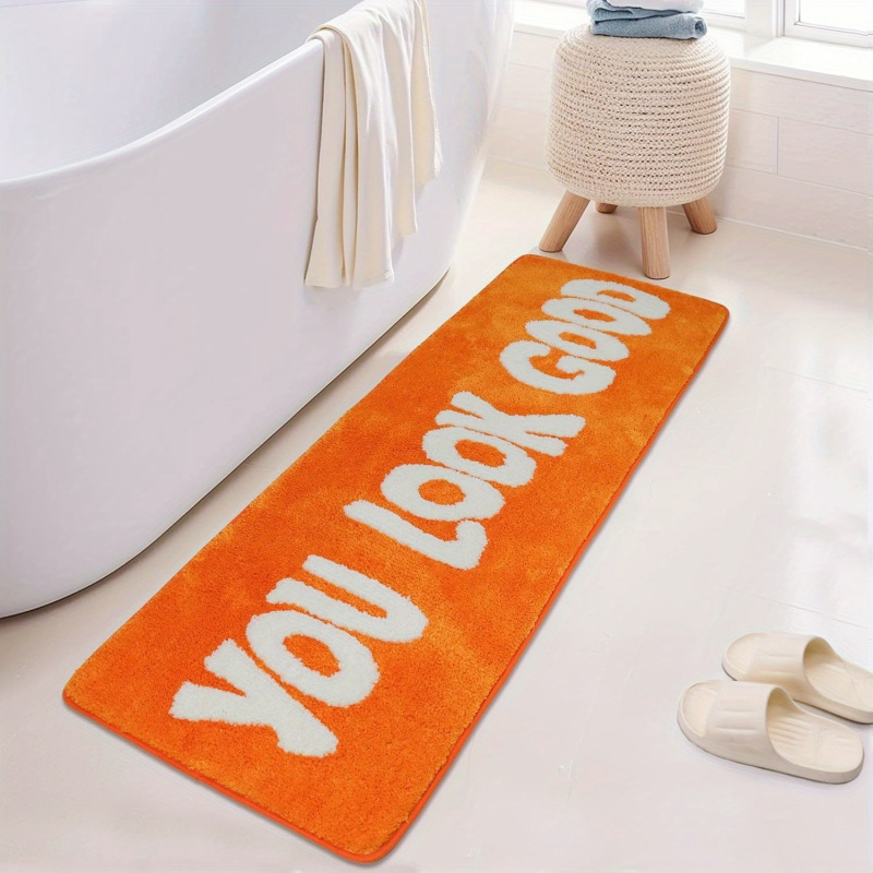 VIKAMA Orange Motivational Slo - Home Goods Bathroom Rugs ulasan dan harga