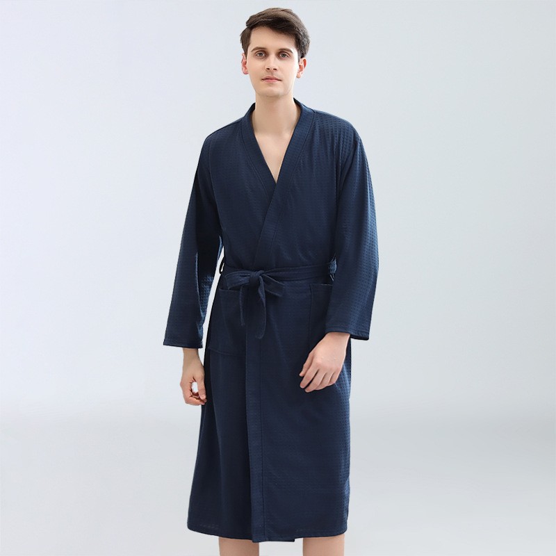 Men's Waffle Bathrobes Sauna C - Home Bathroom Sauna ulasan dan harga